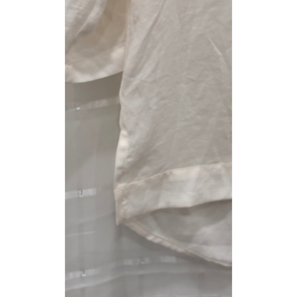 Express Womens Ivory Lace Sequin V-Neck Blouse High Low Hem Cream XS New - Picture 6 of 6